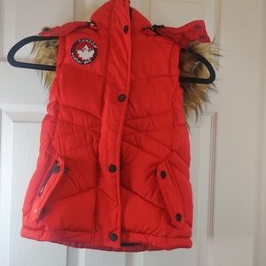 Canada Weather Gear 💎 Girls Puffer Vest 6X Red